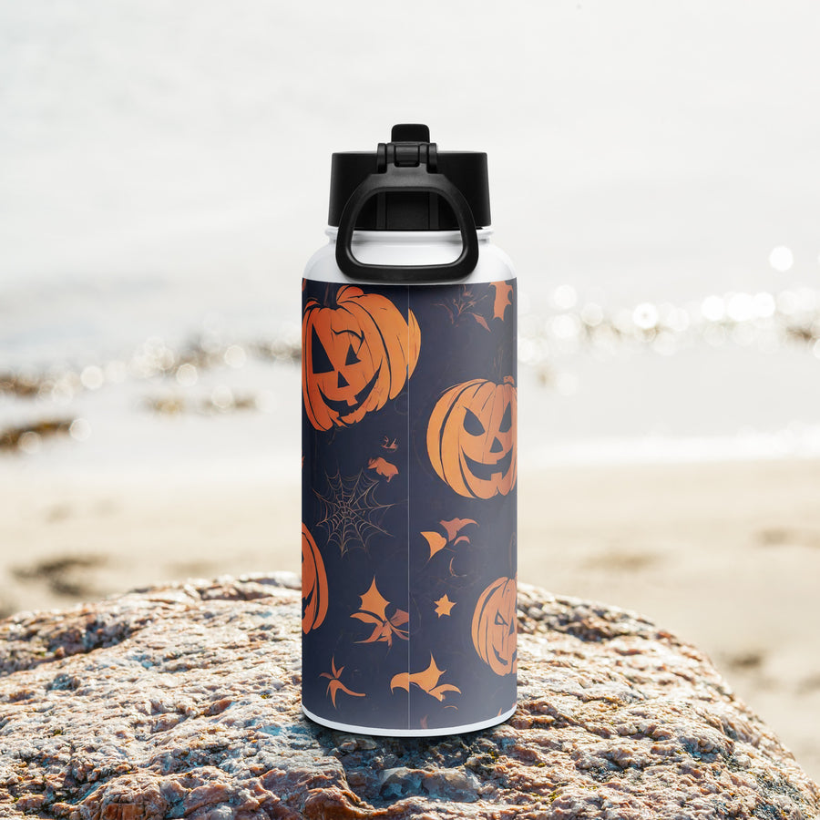 Stainless steel water bottle with a straw lid - WhatUWant2Buy