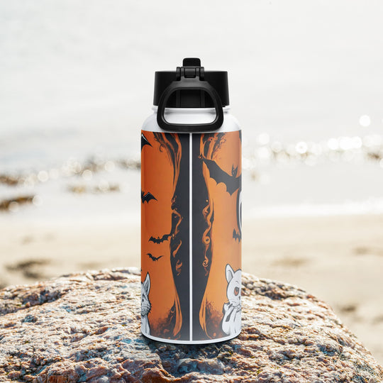 Stainless steel water bottle with a straw lid - WhatUWant2Buy