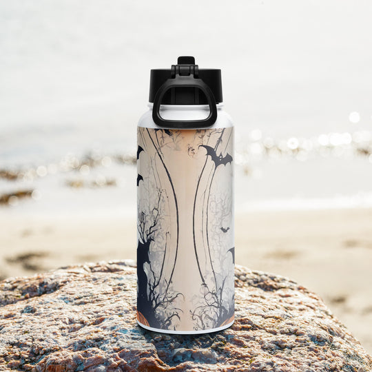 Stainless steel water bottle with a straw lid - WhatUWant2Buy