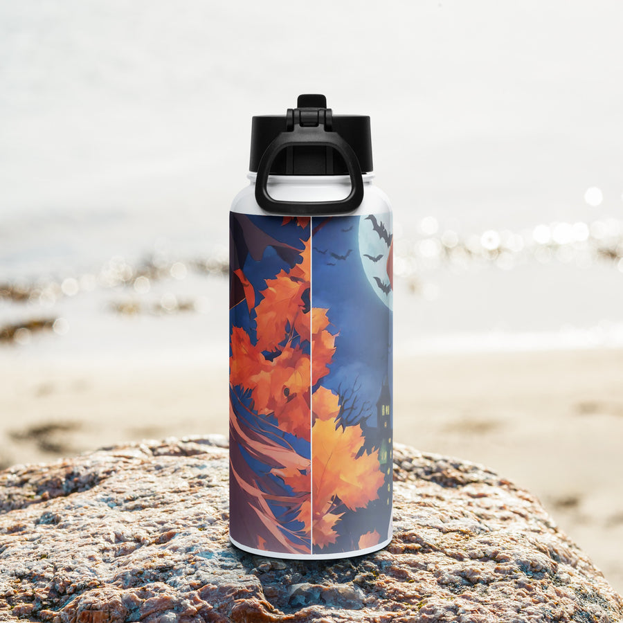 Stainless steel water bottle with a straw lid - WhatUWant2Buy