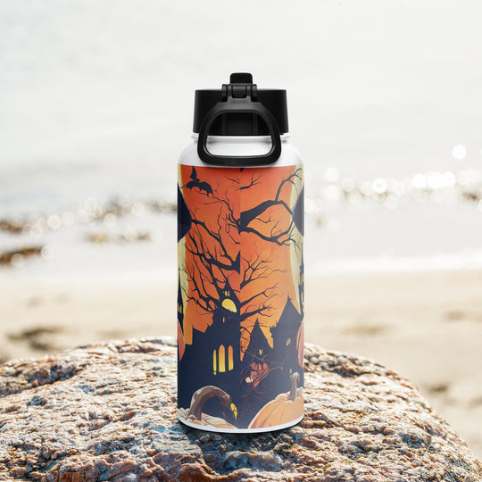 Stainless steel water bottle with a straw lid - WhatUWant2Buy
