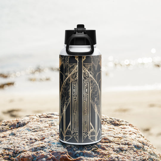 Stainless steel water bottle with a straw lid - WhatUWant2Buy