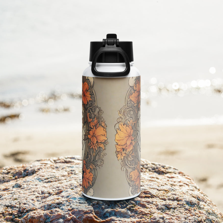 Stainless steel water bottle with a straw lid - WhatUWant2Buy