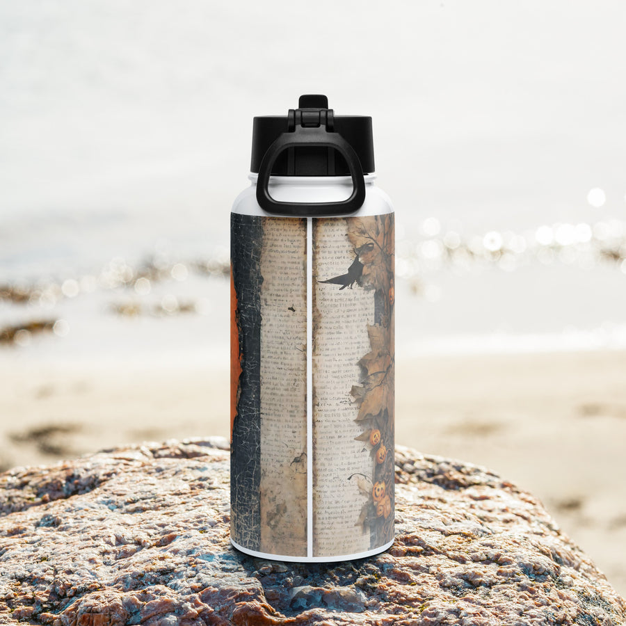 Stainless steel water bottle with a straw lid - WhatUWant2Buy