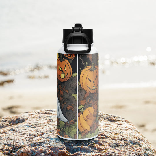 Stainless steel water bottle with a straw lid - WhatUWant2Buy