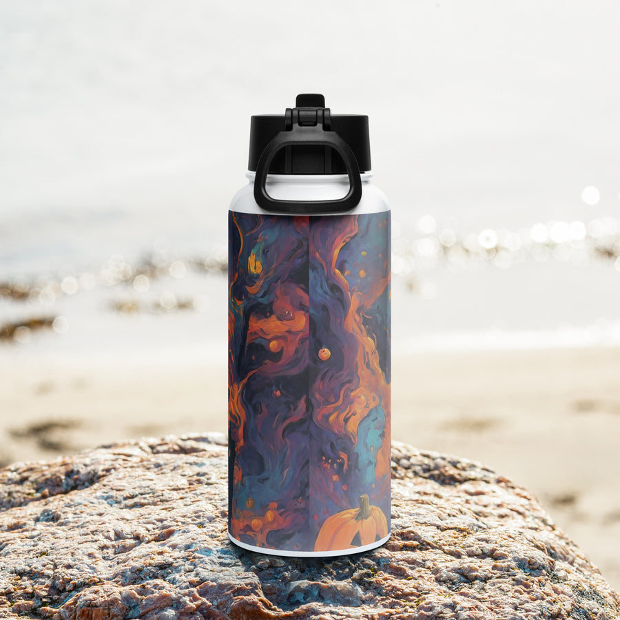 Stainless steel water bottle with a straw lid - WhatUWant2Buy