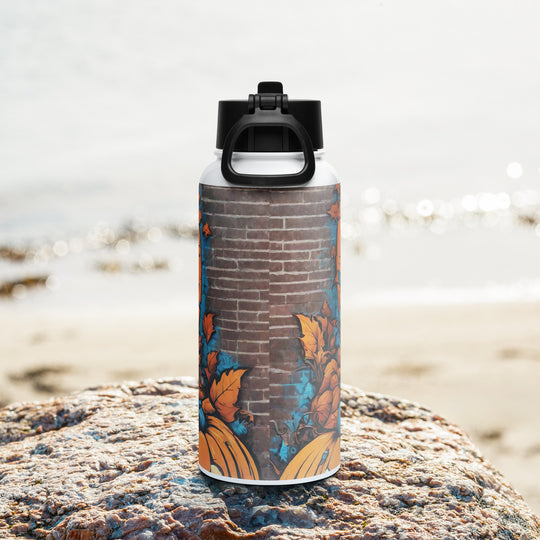 Stainless steel water bottle with a straw lid - WhatUWant2Buy