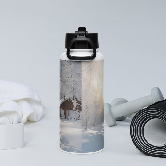 Stainless steel water bottle with a straw lid - WhatUWant2Buy