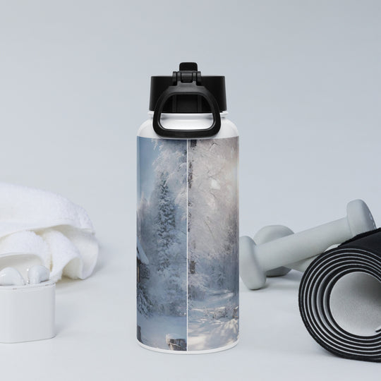 Stainless steel water bottle with a straw lid - WhatUWant2Buy