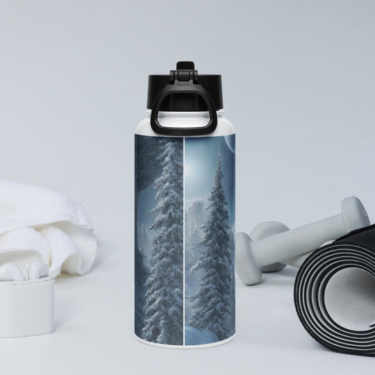 Stainless steel water bottle with a straw lid - WhatUWant2Buy