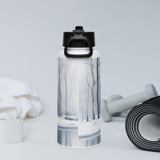 Stainless steel water bottle with a straw lid - WhatUWant2Buy