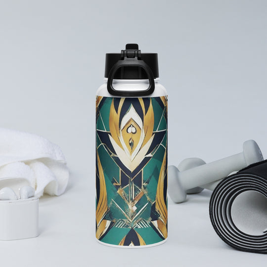 Stainless steel water bottle with a straw lid - WhatUWant2Buy