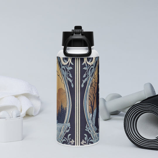 Stainless steel water bottle with a straw lid - WhatUWant2Buy