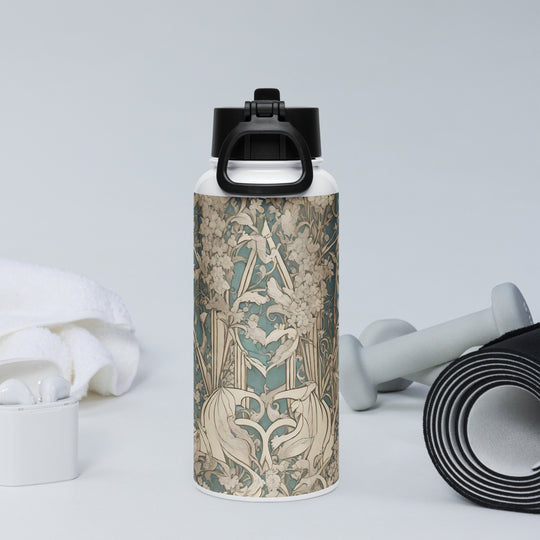 Stainless steel water bottle with a straw lid - WhatUWant2Buy