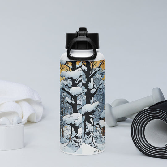 Stainless steel water bottle with a straw lid - WhatUWant2Buy
