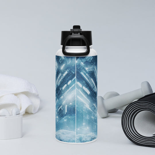 Stainless steel water bottle with a straw lid - WhatUWant2Buy