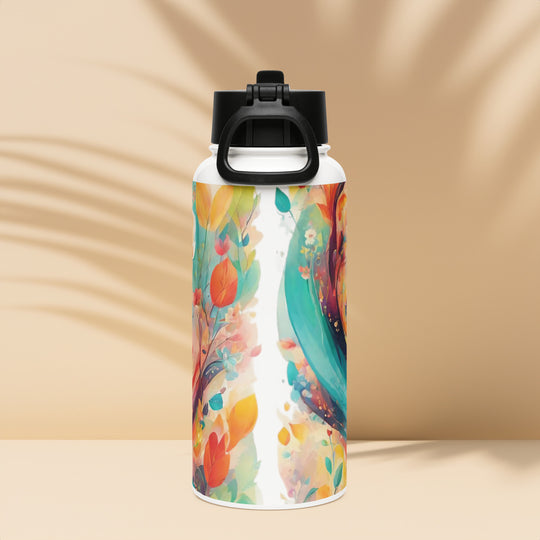 Stainless steel water bottle with a straw lid - WhatUWant2Buy