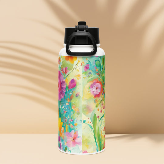 Stainless steel water bottle with a straw lid - WhatUWant2Buy