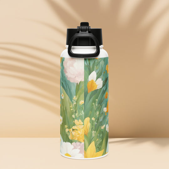 Stainless steel water bottle with a straw lid - WhatUWant2Buy