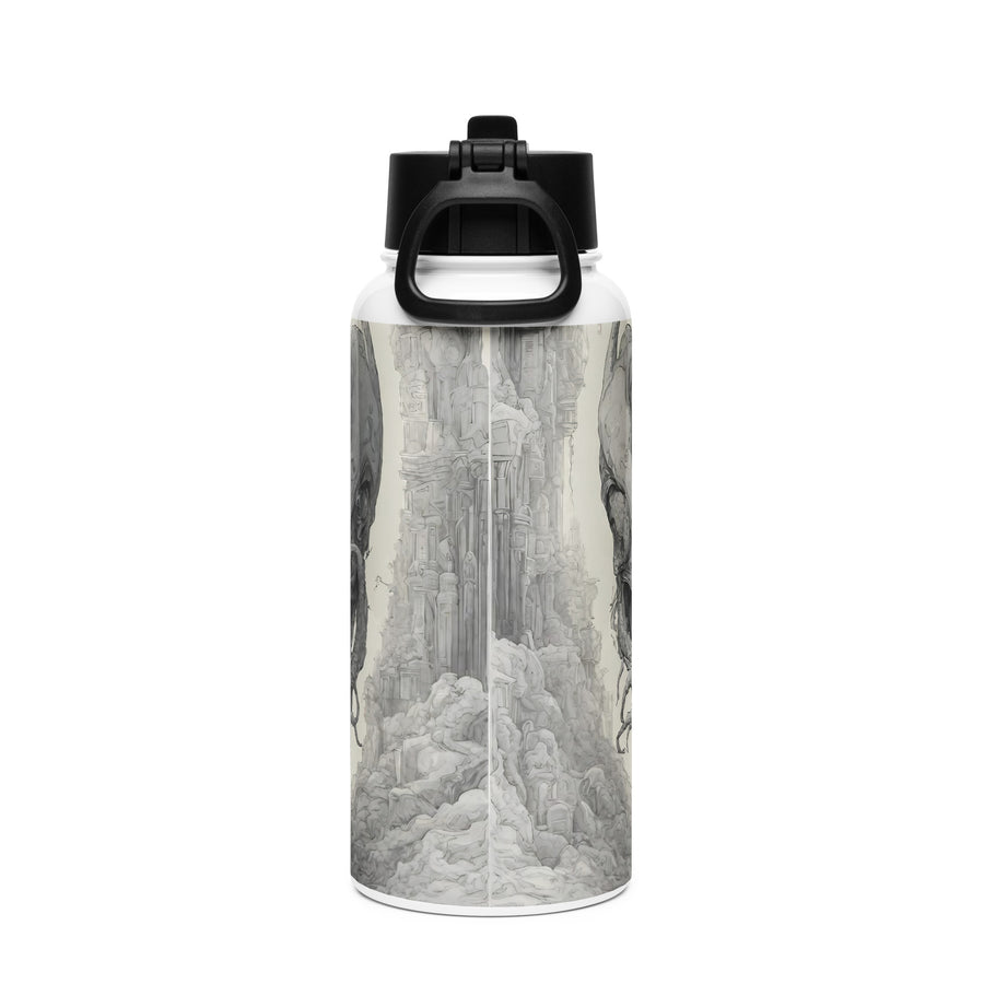 Stainless steel water bottle with a straw lid - WhatUWant2Buy