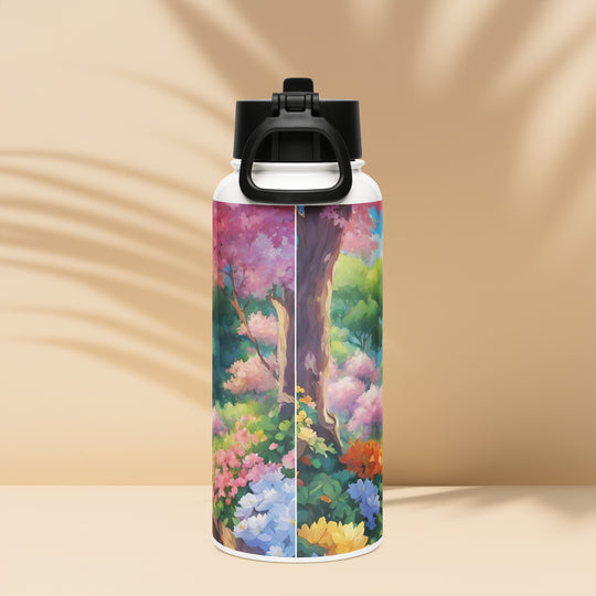 Stainless steel water bottle with a straw lid - WhatUWant2Buy