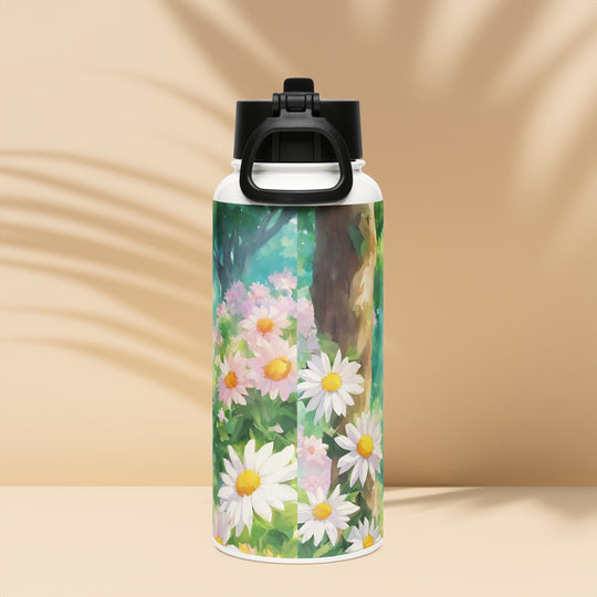 Stainless steel water bottle with a straw lid - WhatUWant2Buy