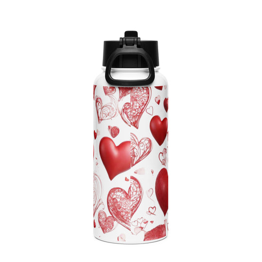 Stainless steel water bottle with a straw lid - WhatUWant2Buy