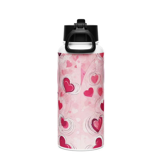 Stainless steel water bottle with a straw lid - WhatUWant2Buy