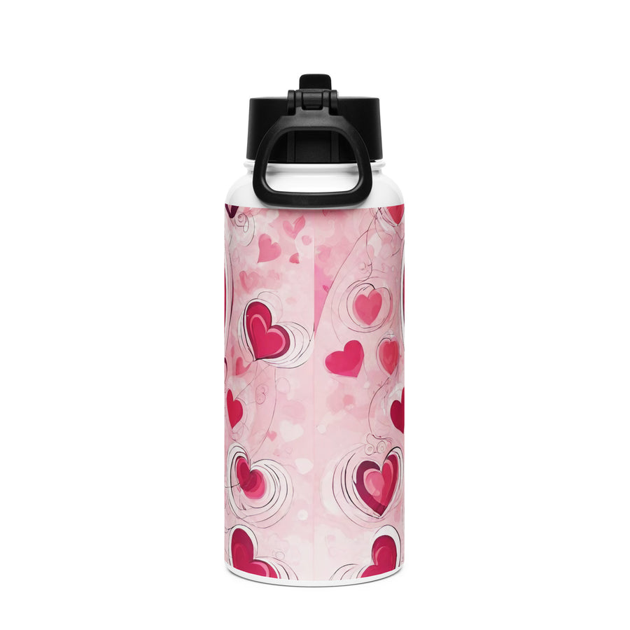 Stainless steel water bottle with a straw lid - WhatUWant2Buy