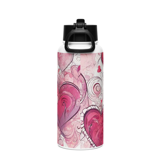 Stainless steel water bottle with a straw lid - WhatUWant2Buy