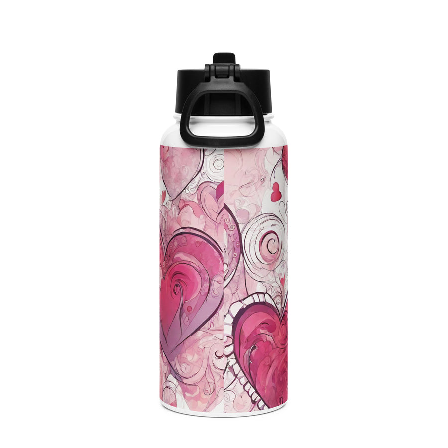 Stainless steel water bottle with a straw lid - WhatUWant2Buy