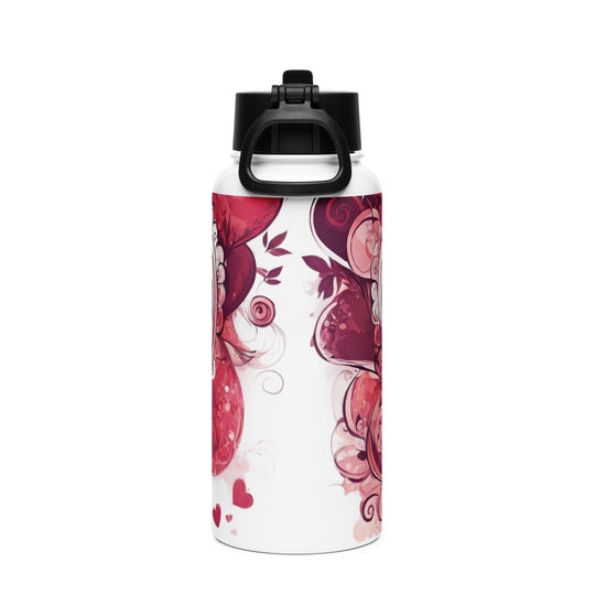 Stainless steel water bottle with a straw lid - WhatUWant2Buy