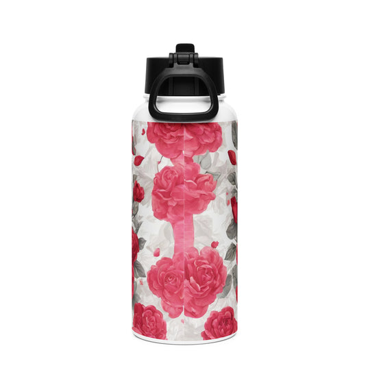 Stainless steel water bottle with a straw lid - WhatUWant2Buy