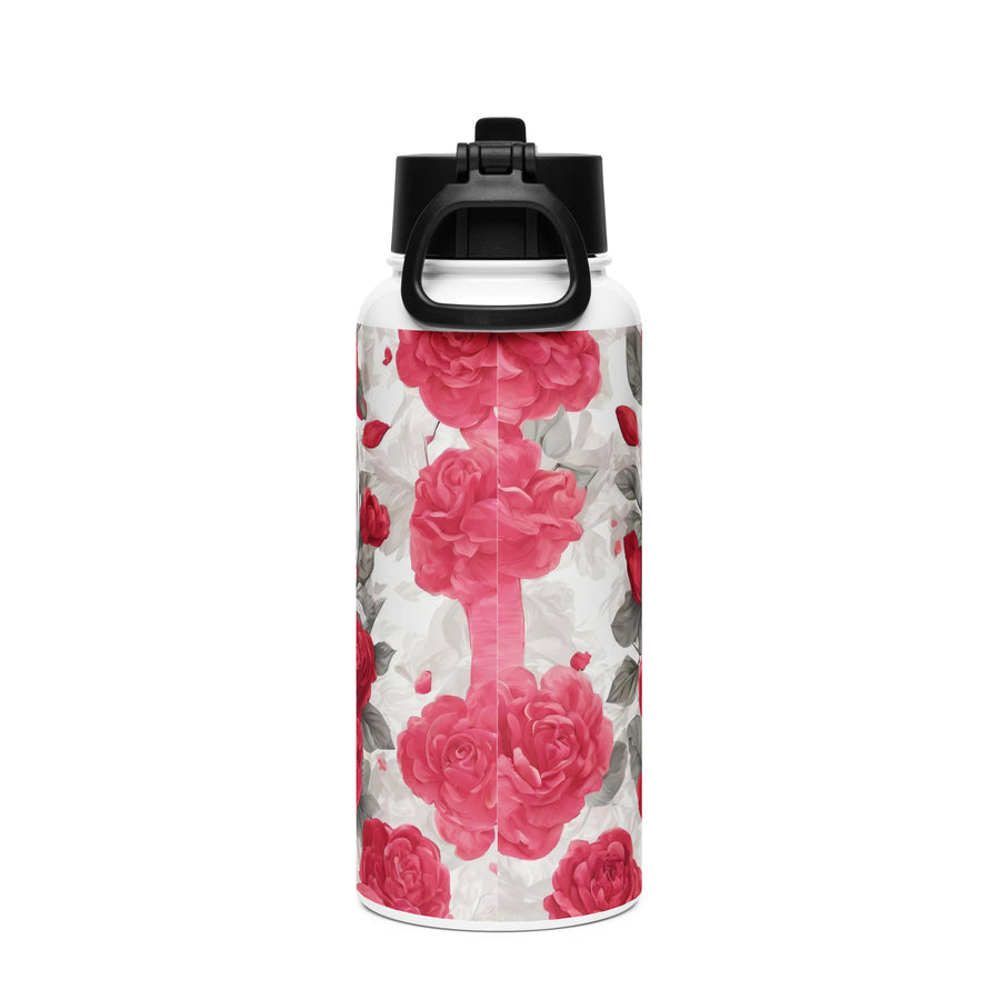 Stainless steel water bottle with a straw lid - WhatUWant2Buy