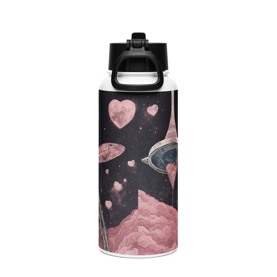Stainless steel water bottle with a straw lid - WhatUWant2Buy