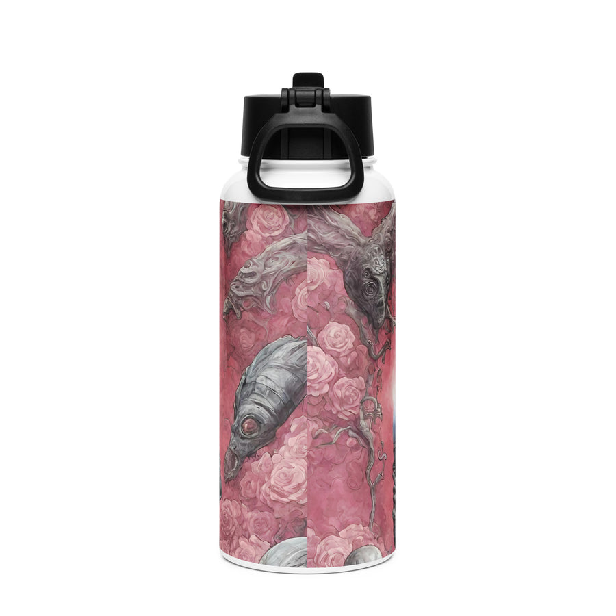 Stainless steel water bottle with a straw lid - WhatUWant2Buy