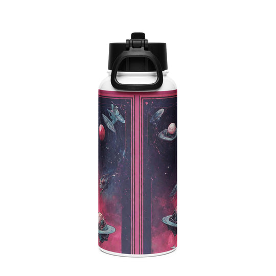 Stainless steel water bottle with a straw lid - WhatUWant2Buy
