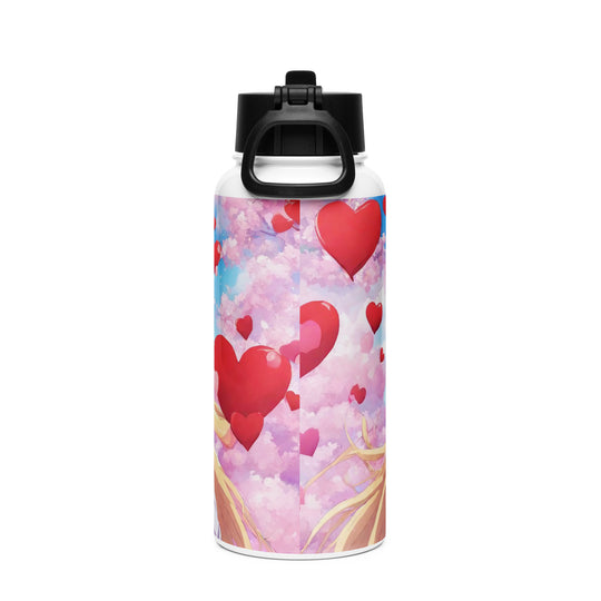 Stainless steel water bottle with a straw lid - WhatUWant2Buy