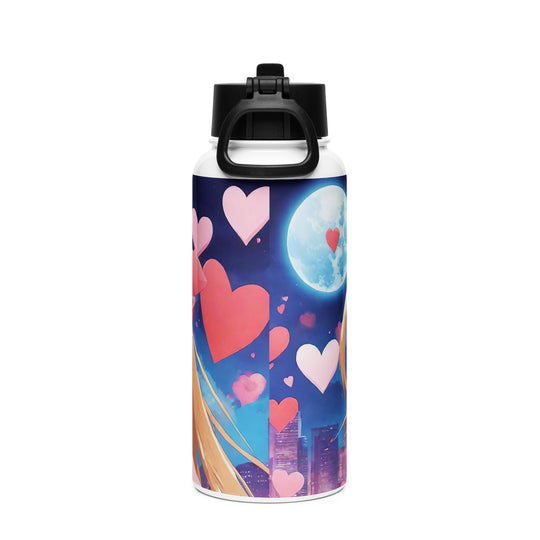 Stainless steel water bottle with a straw lid - WhatUWant2Buy