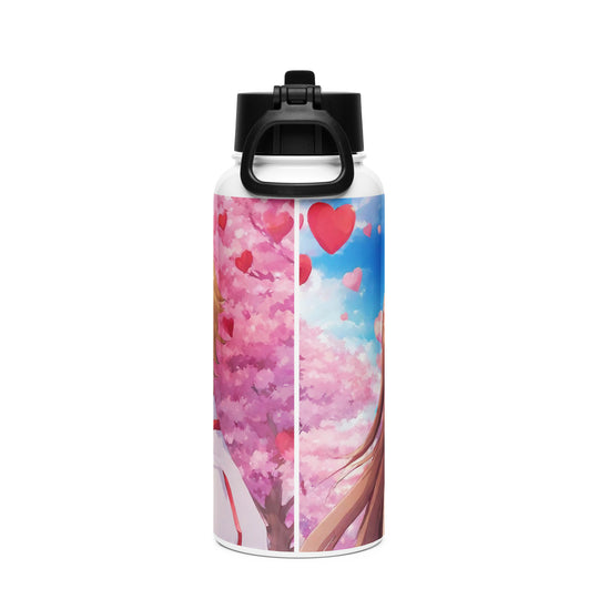 Stainless steel water bottle with a straw lid - WhatUWant2Buy