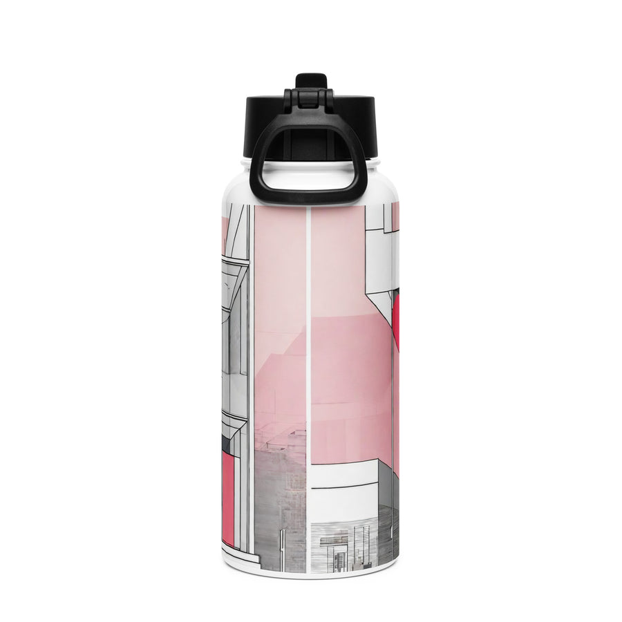 Stainless steel water bottle with a straw lid - WhatUWant2Buy