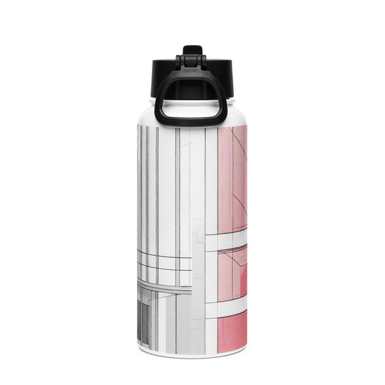 Stainless steel water bottle with a straw lid - WhatUWant2Buy
