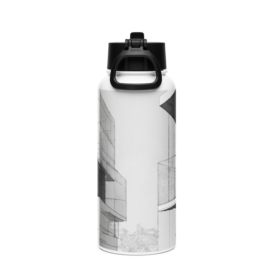 Stainless steel water bottle with a straw lid - WhatUWant2Buy