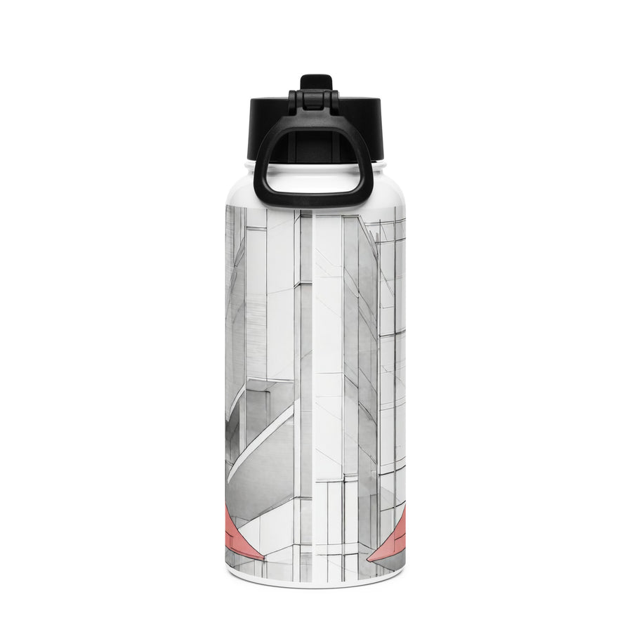 Stainless steel water bottle with a straw lid - WhatUWant2Buy