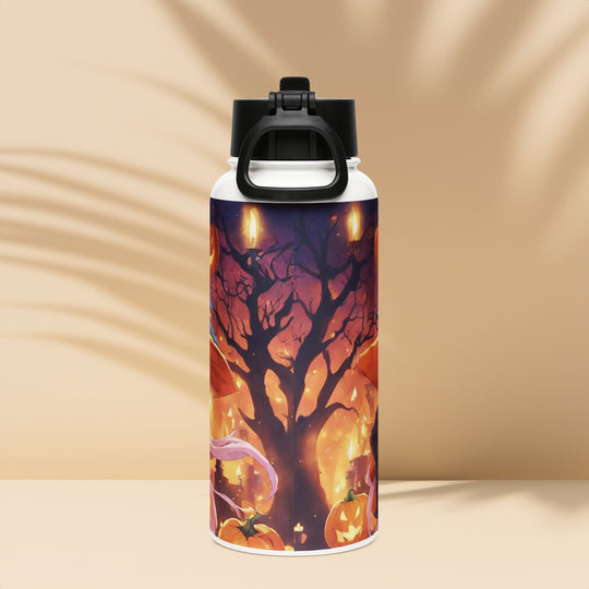 Stainless steel water bottle with a straw lid - WhatUWant2Buy