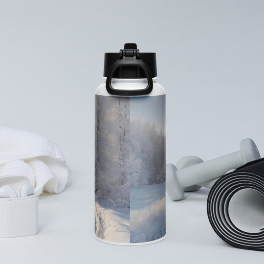 Stainless steel water bottle with a straw lid - WhatUWant2Buy