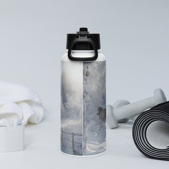 Stainless steel water bottle with a straw lid - WhatUWant2Buy
