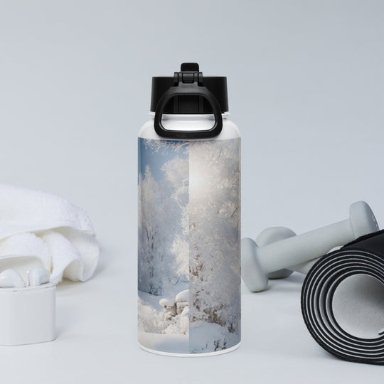 Stainless steel water bottle with a straw lid - WhatUWant2Buy