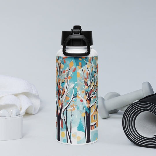 Stainless steel water bottle with a straw lid - WhatUWant2Buy