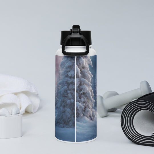 Stainless steel water bottle with a straw lid - WhatUWant2Buy